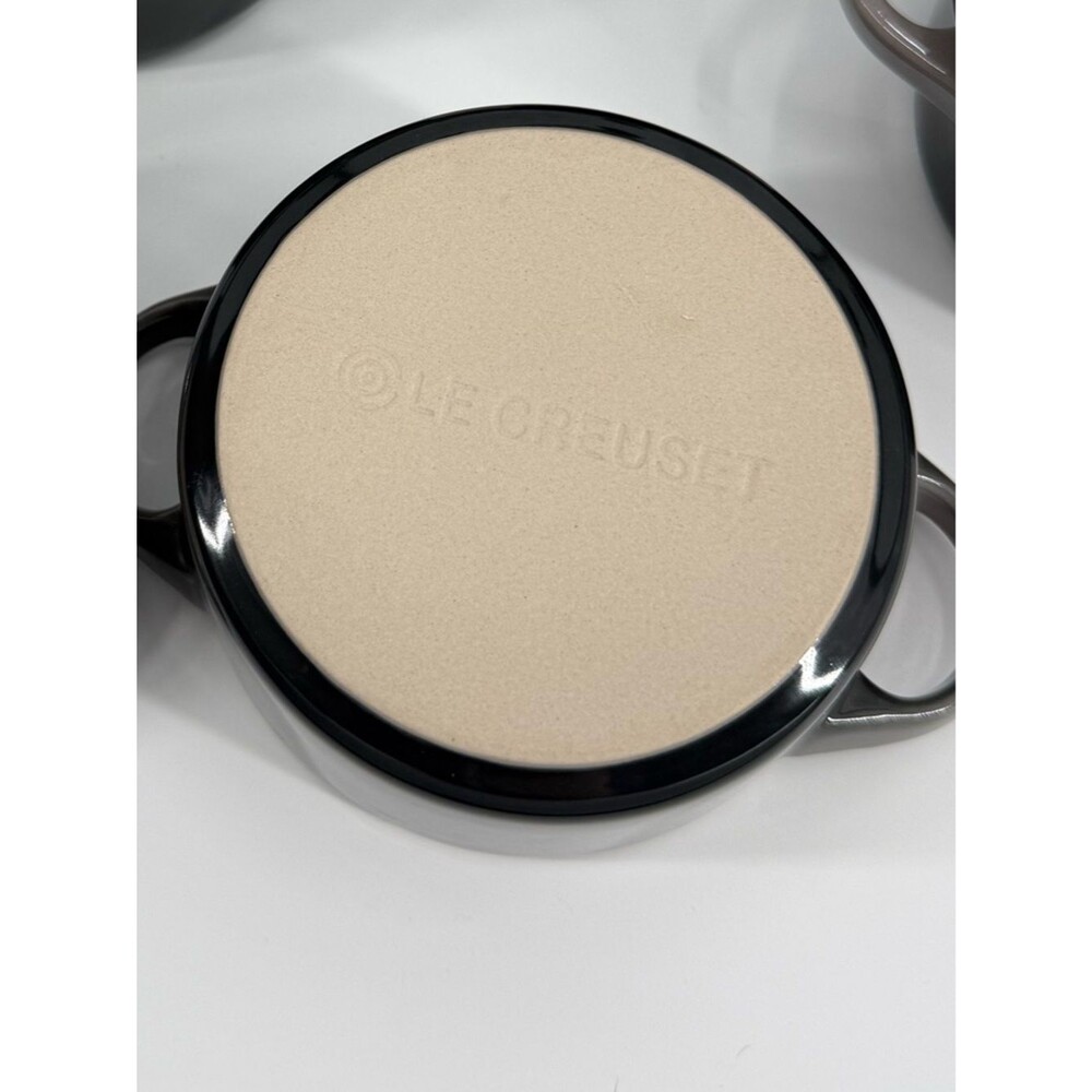 Le Creuset Mini Round Cocotte in Oyster | 8 oz - Picture 4 of 8